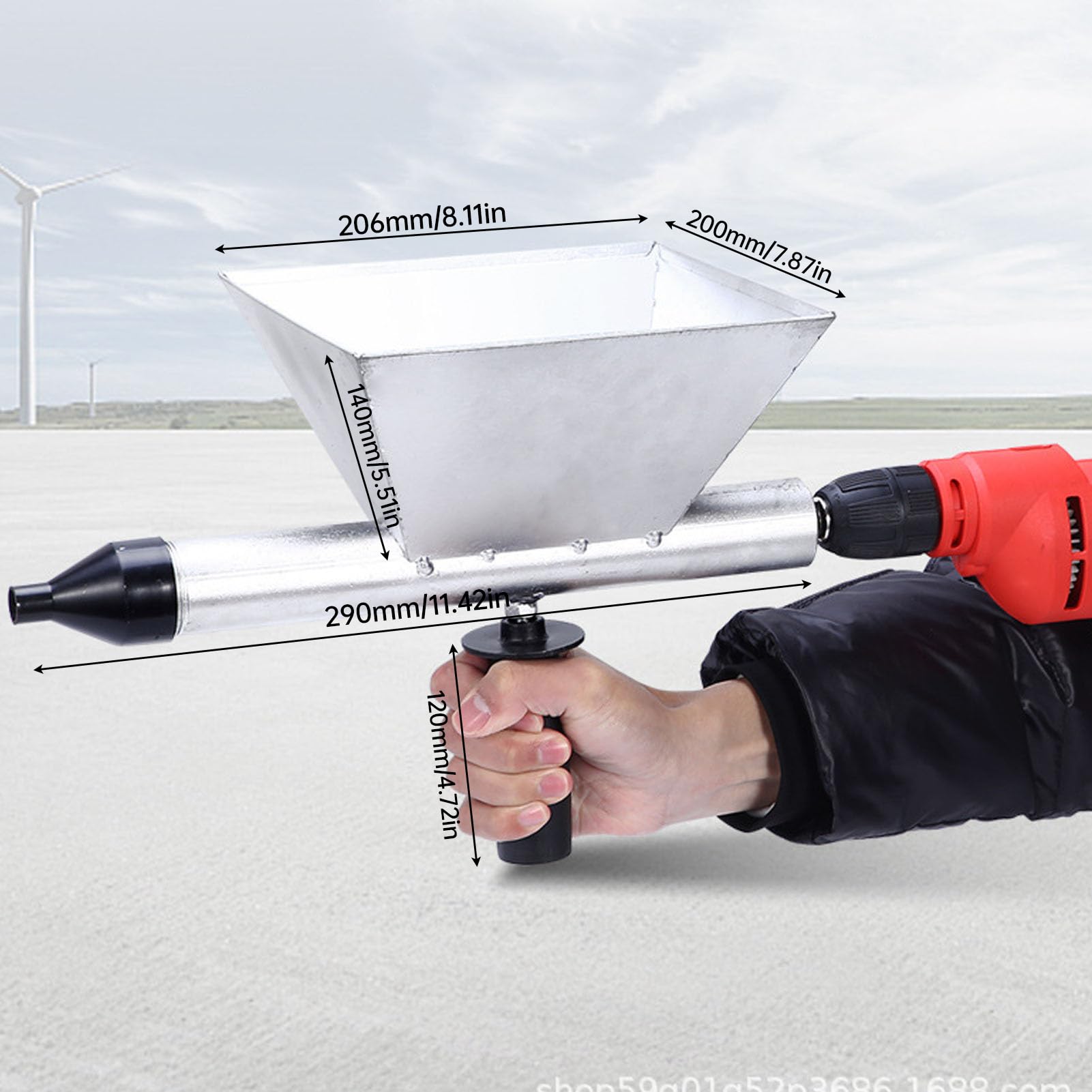 Kelepu Electric Mortar Grout Gun,Portable Cement Grouting Machine, Automatic Cement Caulking Sprayer with 4pcs Nozzle for Home Decoration (Metal)