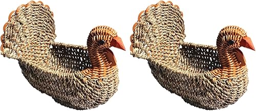 Miniatura 2 de Cesta de fruta tejida a mano, 2 unidades, cesta de frutas, cesta de pan, cuenco tejido decorativo, exhibición de fruta, organizador de escritorio,