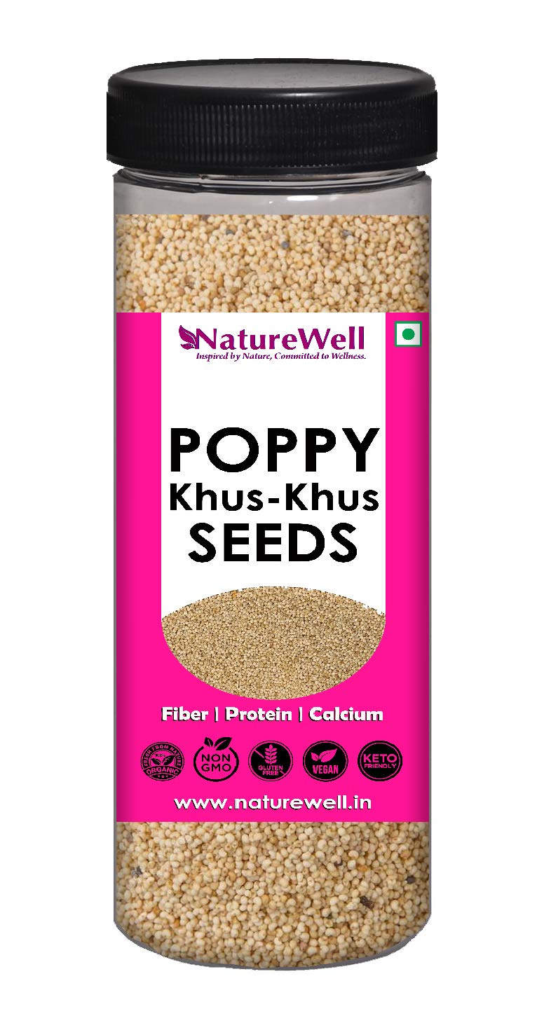 Naturewell Poppy Seeds (Khus Khus, Posta Dana) with Proteins, Calcium