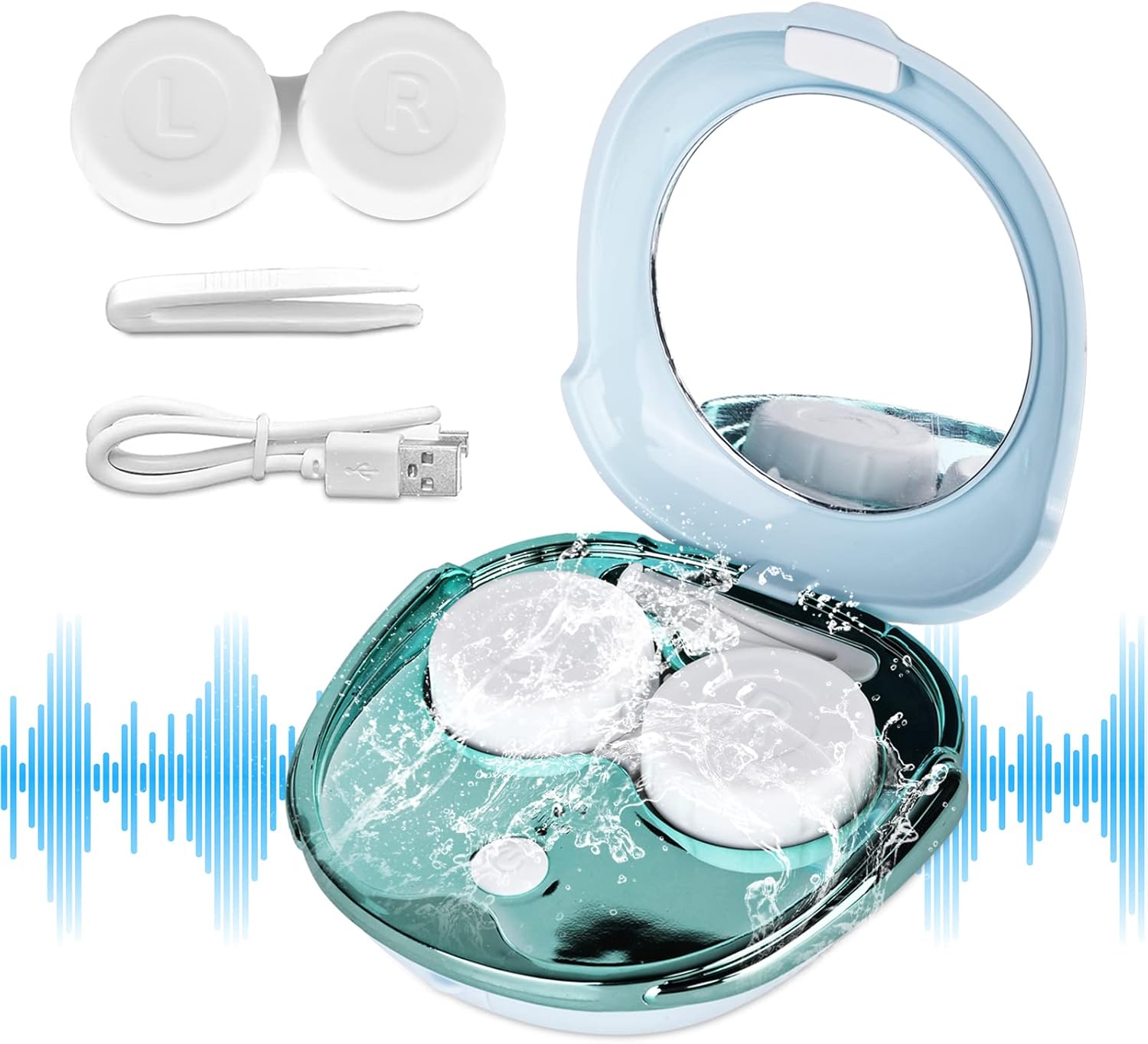 Ultrasonic Contact Lens Cleaner Machine Portable Travel