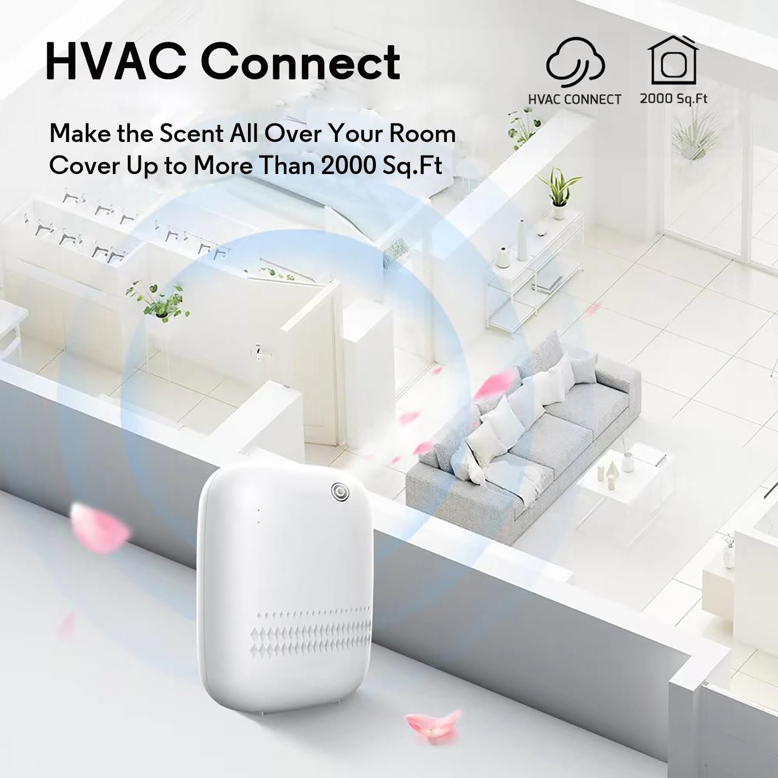 Diffuseur de parfum amélioré, machine à air parfumé pour la maison jusqu'à 2000 m², diffuseur de collection hôtelière 400 ml, diffuseur d'air froid sans eau pour la maison, le bureau