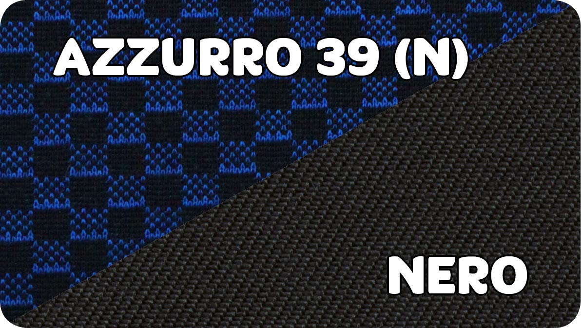 Italfodere - Coprisedili Auto Compatibili con Iveco Daily - 3 Posti - Fatti a Mano - Cotone - Gommapiuma - Poliestere - Accessori Auto Interno - Azzurro 39 - Made in Italy
