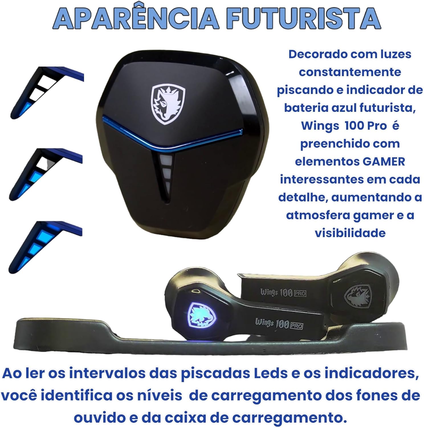 SADES Wings 100 Pro Charging Indicators