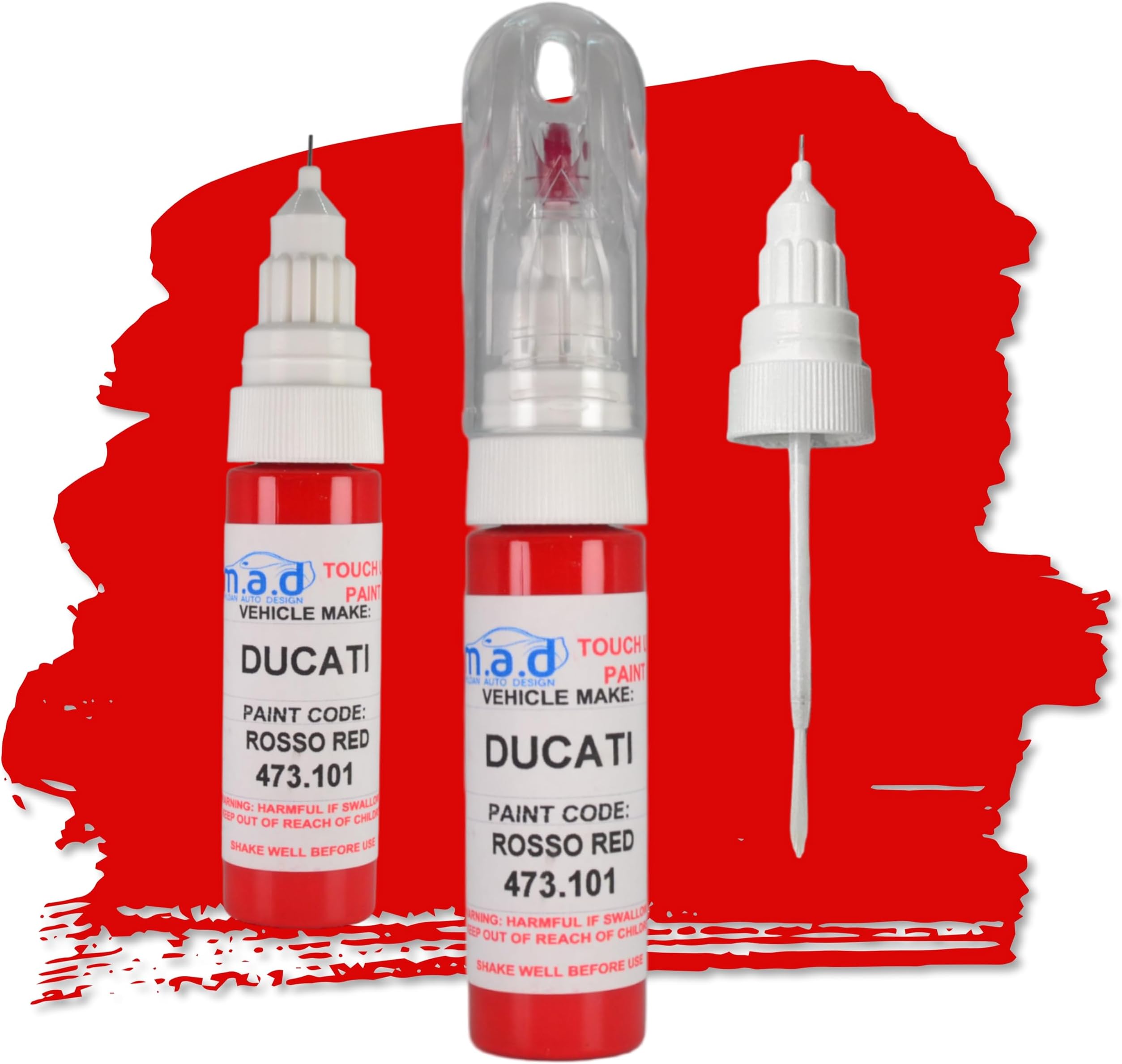 madAUTO DUCATI 473.101 DUCATI RED PAINT TOUCH UP PEN ROSSO RED MOTORBIKE BIKE (JUST PAINT)