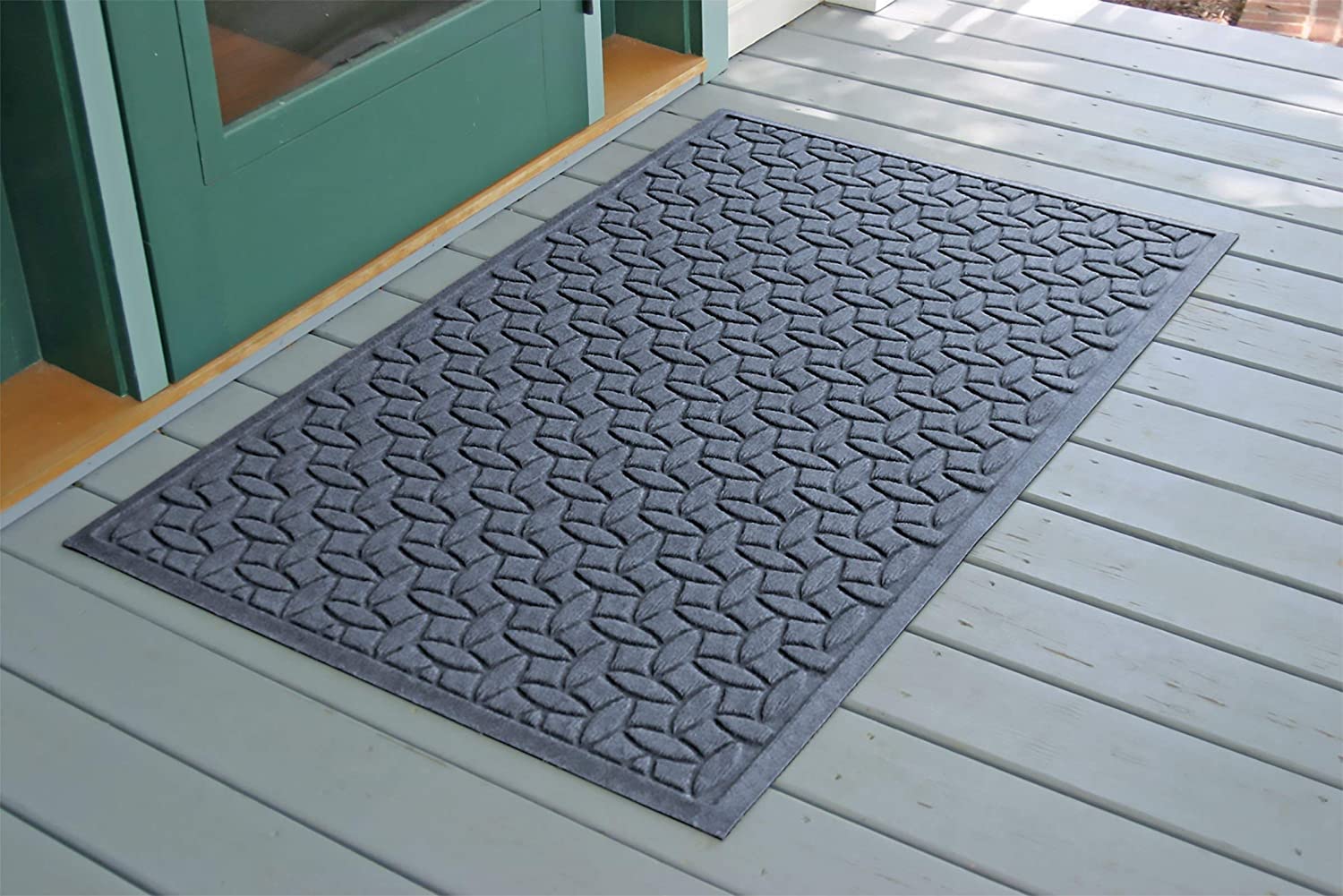 WaterHog Durable Entryway Door Mat - Indoor/Outdoor, Slip Resistant, Low Profile, Water-Trapping Floor Covering for Front Door, House Entrance, Easy