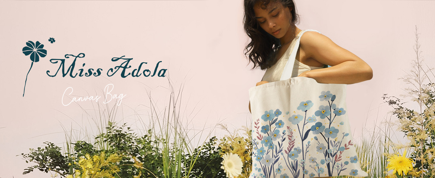 Amazon.com: Miss Adola Canvas Tote Bag for Women – Aesthetic