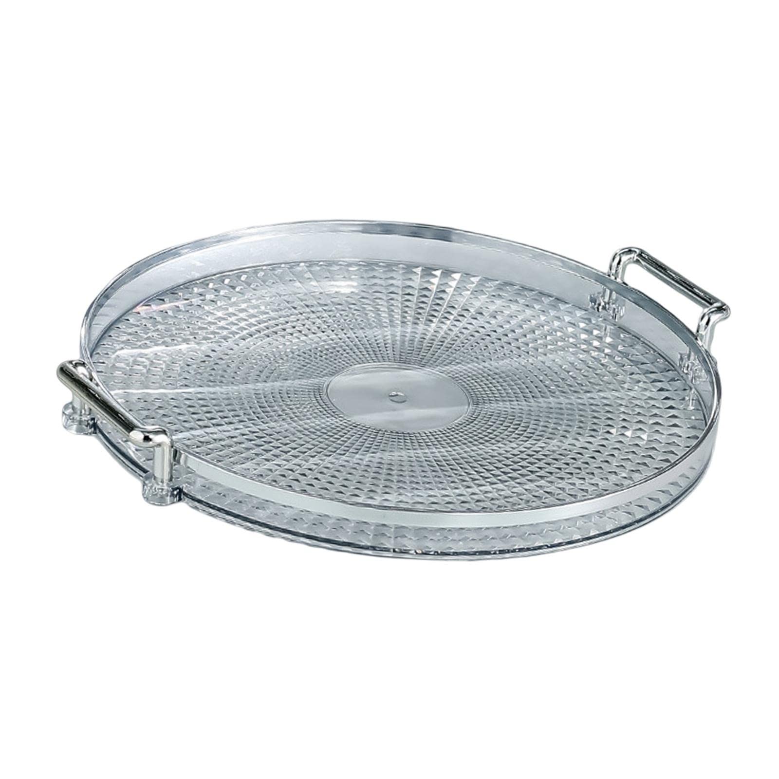 Juego de bandejas de desayuno duraderas con asas, elegantes para aperitivos, dulces y alimentos, perfecto para fiestas y uso doméstico, material de grado alimenticio (paquete de 2)