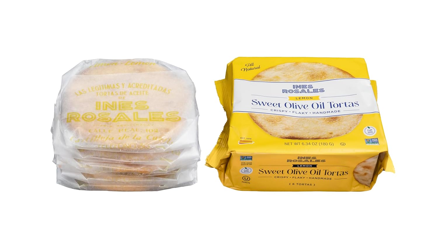 INES ROSALES Sweet Lemon Tortas, 6.34 OZ (Case of 10)