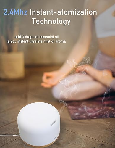 Miniatura 2 de Difusor premium del aceite esencial de 16.9 fl oz, vaporizador ultrasónico del humidificador del aceite aromático de la aromaterapia