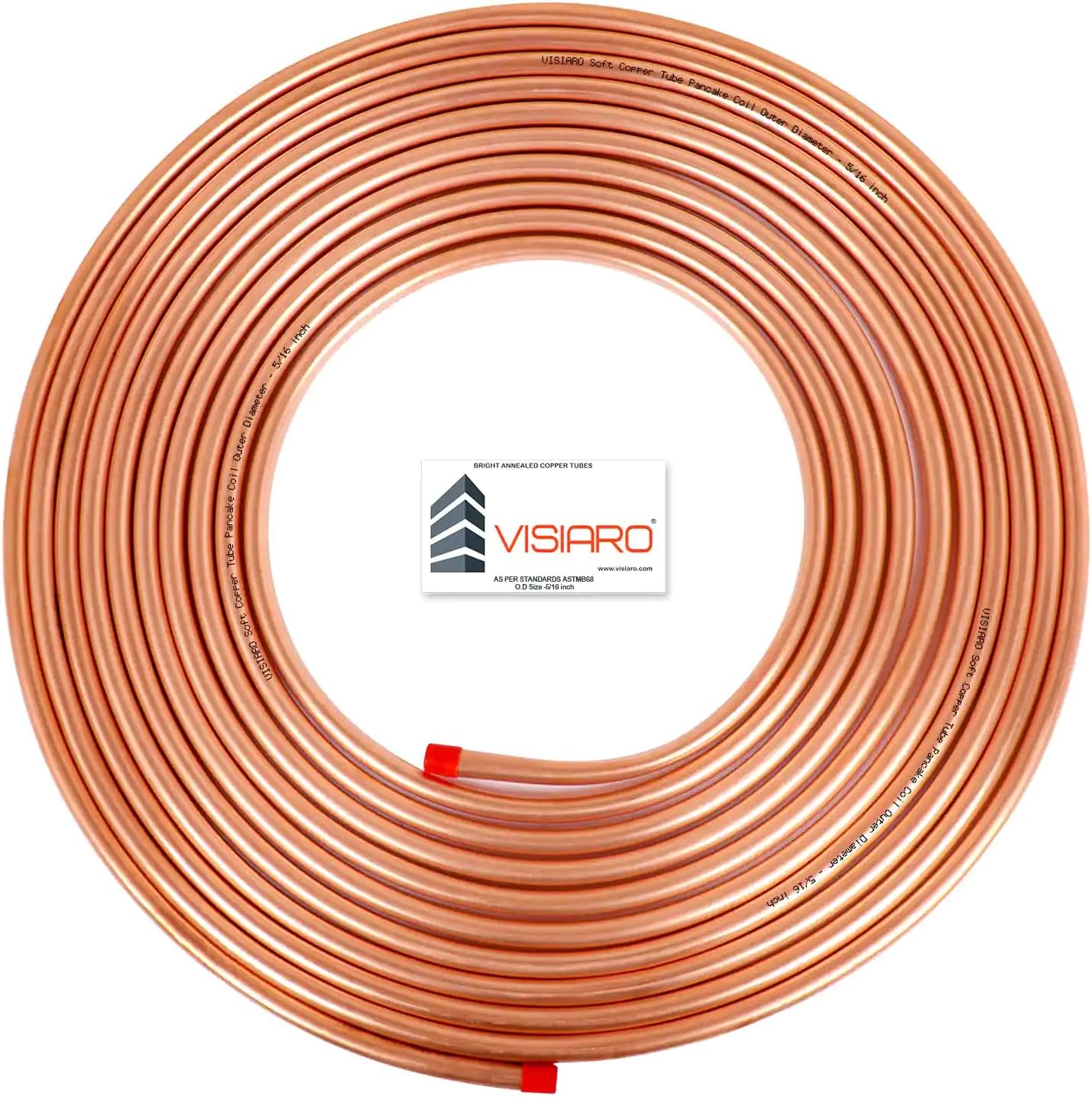 Visiaro Soft Copper Tube / Copper Pipe / Copper Pancake Coil 5/16 inch