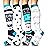 4 Pairs Compression Socks for Women Circulation-Best Support for Nurses,Running,Athletic,Travel S-M
