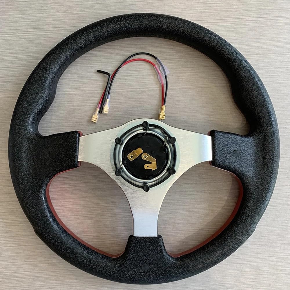 Sportlenkrad,Lenkrad Auto Universal Racing Car Racing Lenkräder PU 13 Zoll 320 mm Sport Lenkrad(F)