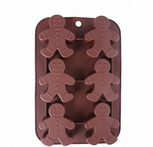 Molde de silicona para hombre de jengibre, molde de pan de jengibre para fiesta de MoldFun para chocolates, jabones, pasteles horneados, cubitos de