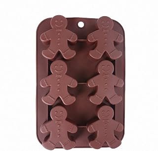 Gingerbread Man Silicone Mold - MoldFun Christmas Party Gingerbread Mold for Chocolates, Soaps, Cake Baking, Ice Cubes, Jello Shots, Muffins, Cookies