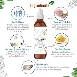 SOUL STICKS Palo Santo Smudge Spray - 3.5oz Smokeless Energy Mist with Quartz Crystals - Non-Toxic Cleansing Spray for Room, Meditation, Travel, Spiritual Rituals & Aura Purification