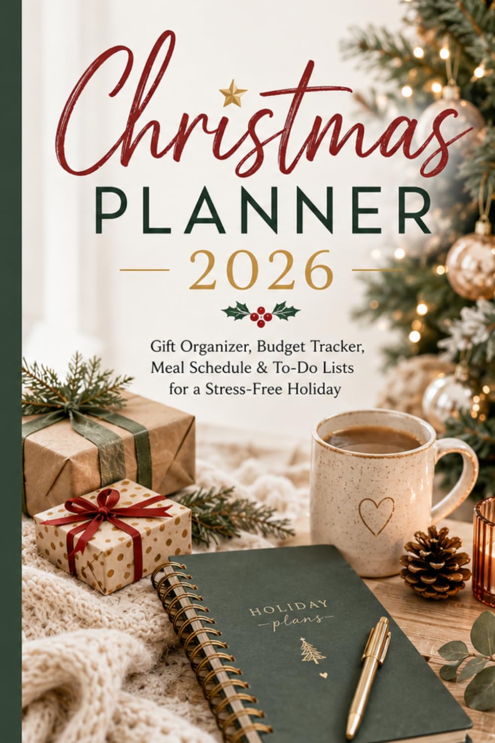 Christmas Planner 2026: Gift Organizer, Budget Tracker, Meal Schedule & To-Do Lists for a Stress-Free Holiday