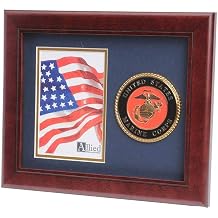 Flags connections US Marine Corps Medallion Portrait Picture Frame - 4 x 6 Picture Opening