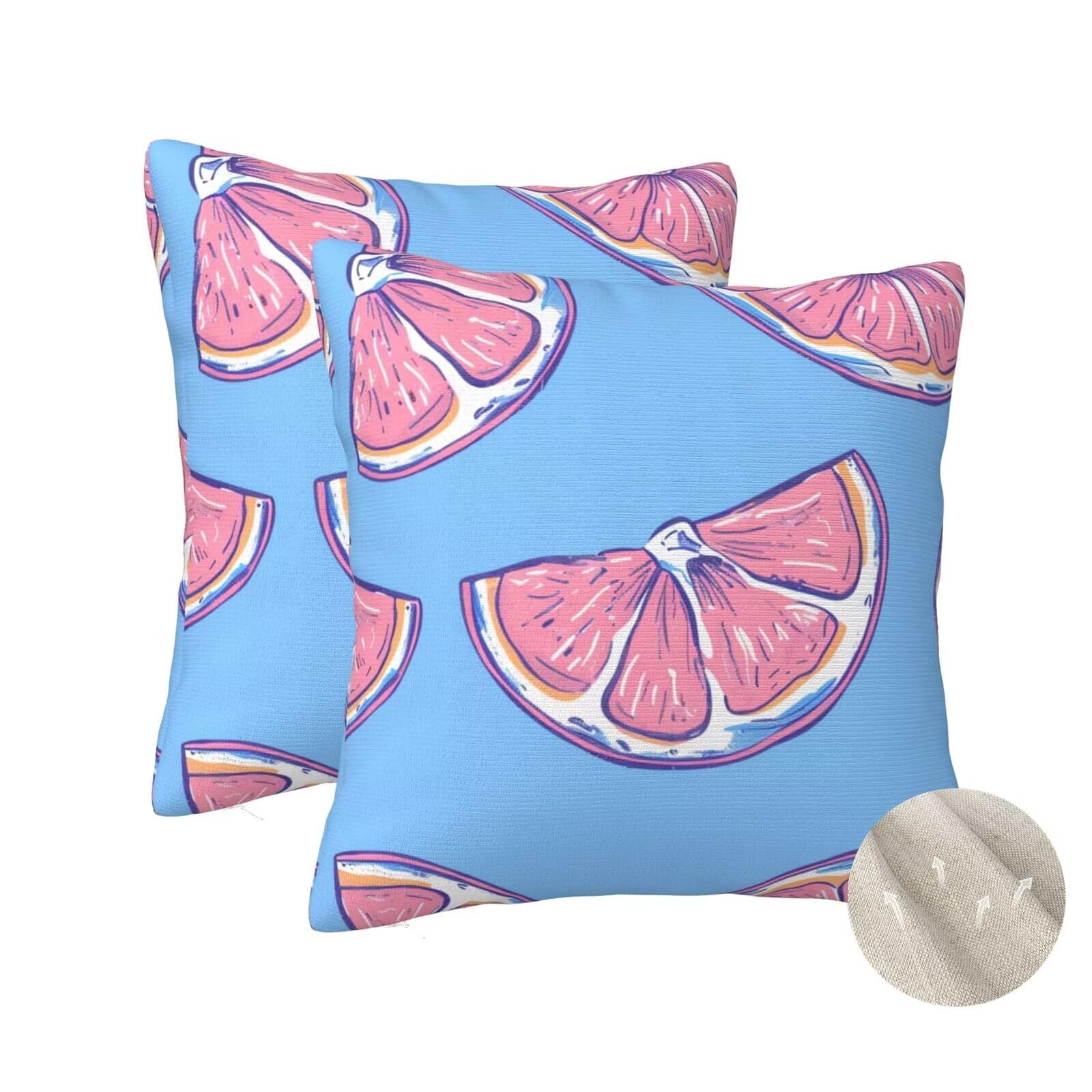 Coussin canapé bleu 60x60 cm créez une ambiance fraîche et méditerranéenne avec le motif citron