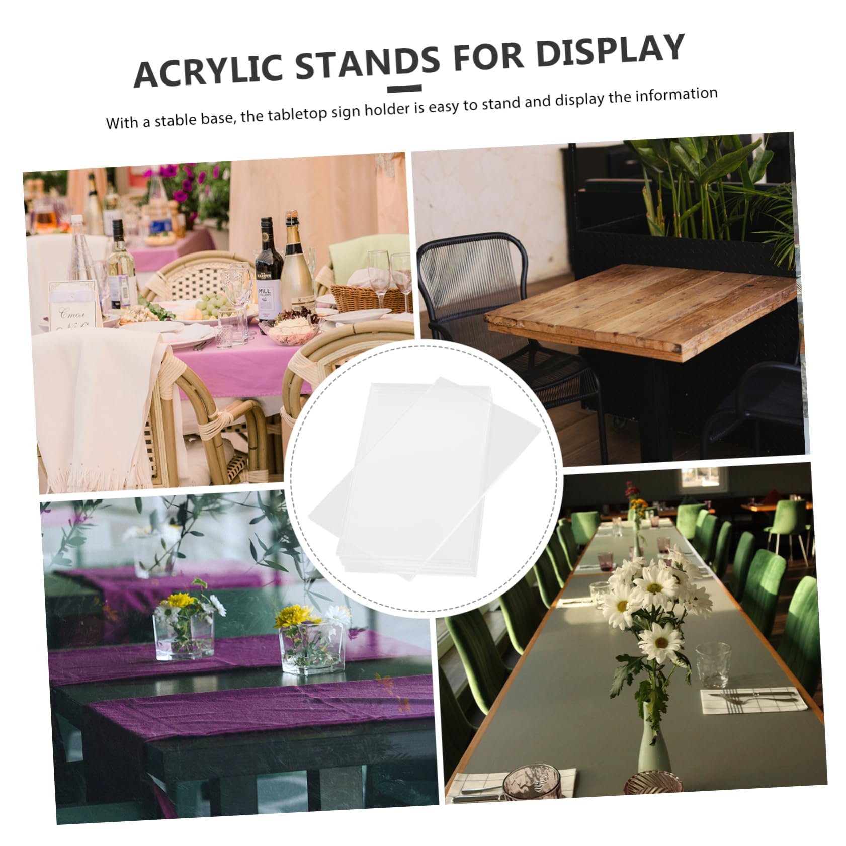 Uonlytech 5 Sätze Transparente Acryl Tischkarten Für Hochzeiten Diy Gästeschilder Platzsparende Namensschilder Für Empfang Und Feiern Für Veranstaltungen 40 Stück * 5