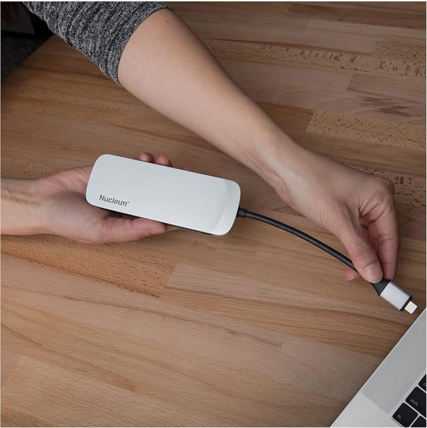 Kingston Nucleum USB C Hub, 7-In-1 Type-C Adapter Hub Connect USB 3.0, 4K HDMI, SD and MicroSD Card, USB Type C Charging for MacBook, Chromebook, and Other Type-C devices