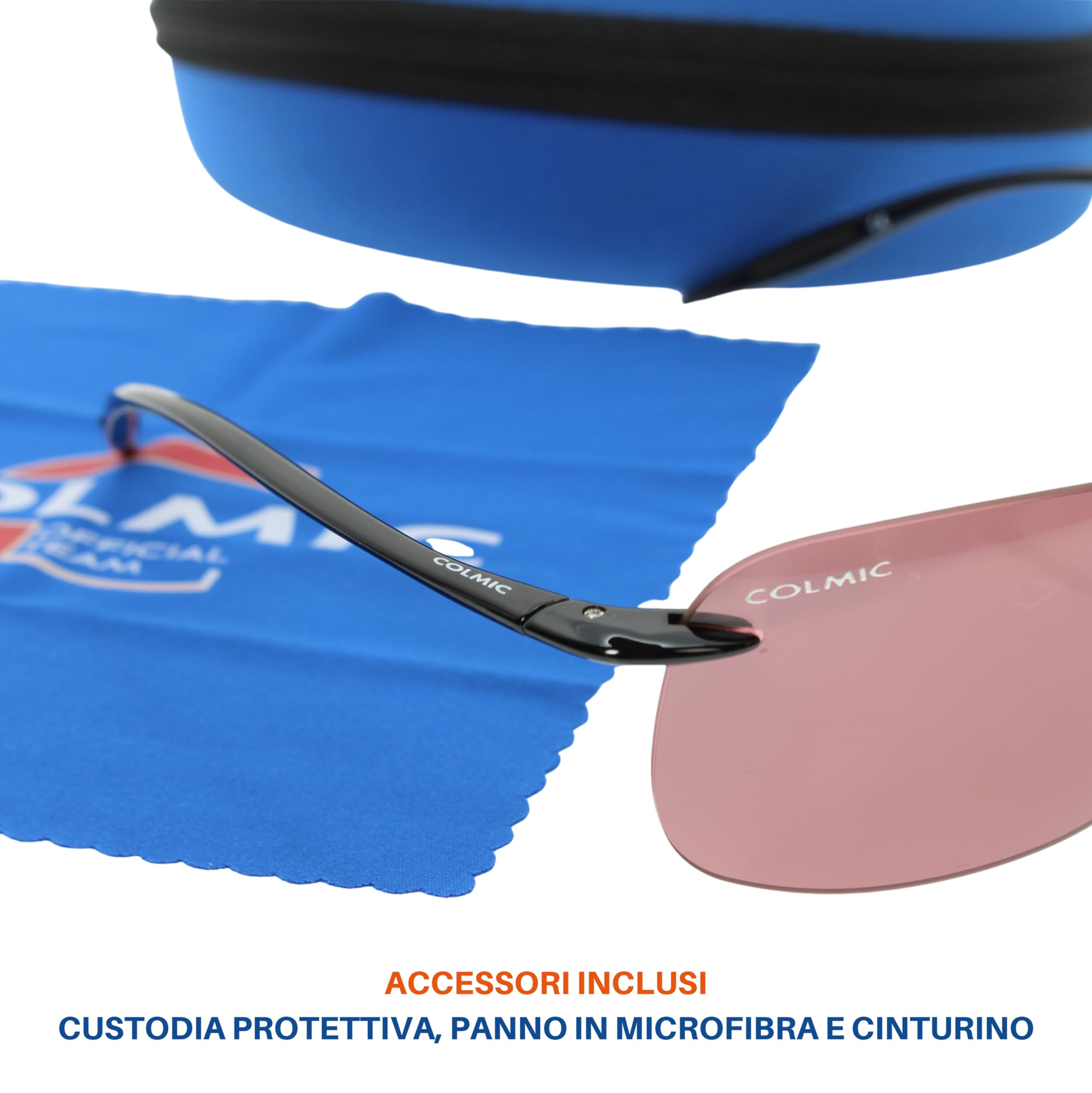 Colmic Modne okulary przeciwsłoneczne z polaryzacją w minimalistycznych oprawkach i różowymi soczewkami, lekkie i eleganckie – model unisex do wędkowania, na zewnątrz i w czasie wolnym, oficjalny