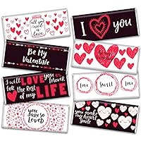 Vista 2 de Caja de regalo de dulces para el día de San Valentín, 8 barras de chocolate con leche envueltas de tamaño completo