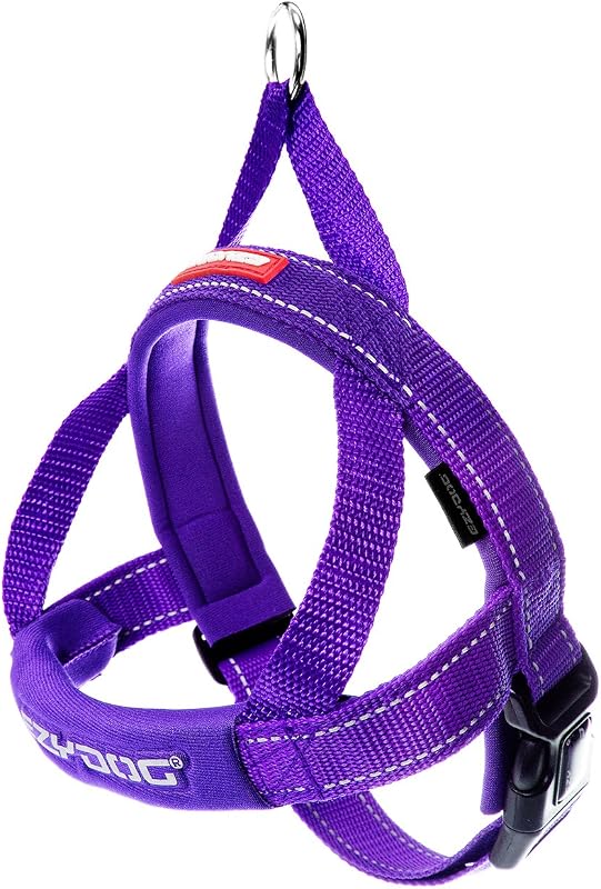 Peitoral Tipo Cabresto para Cães EzyDog Quick Fit com Neoprene Macio Roxo Tamanho Grande