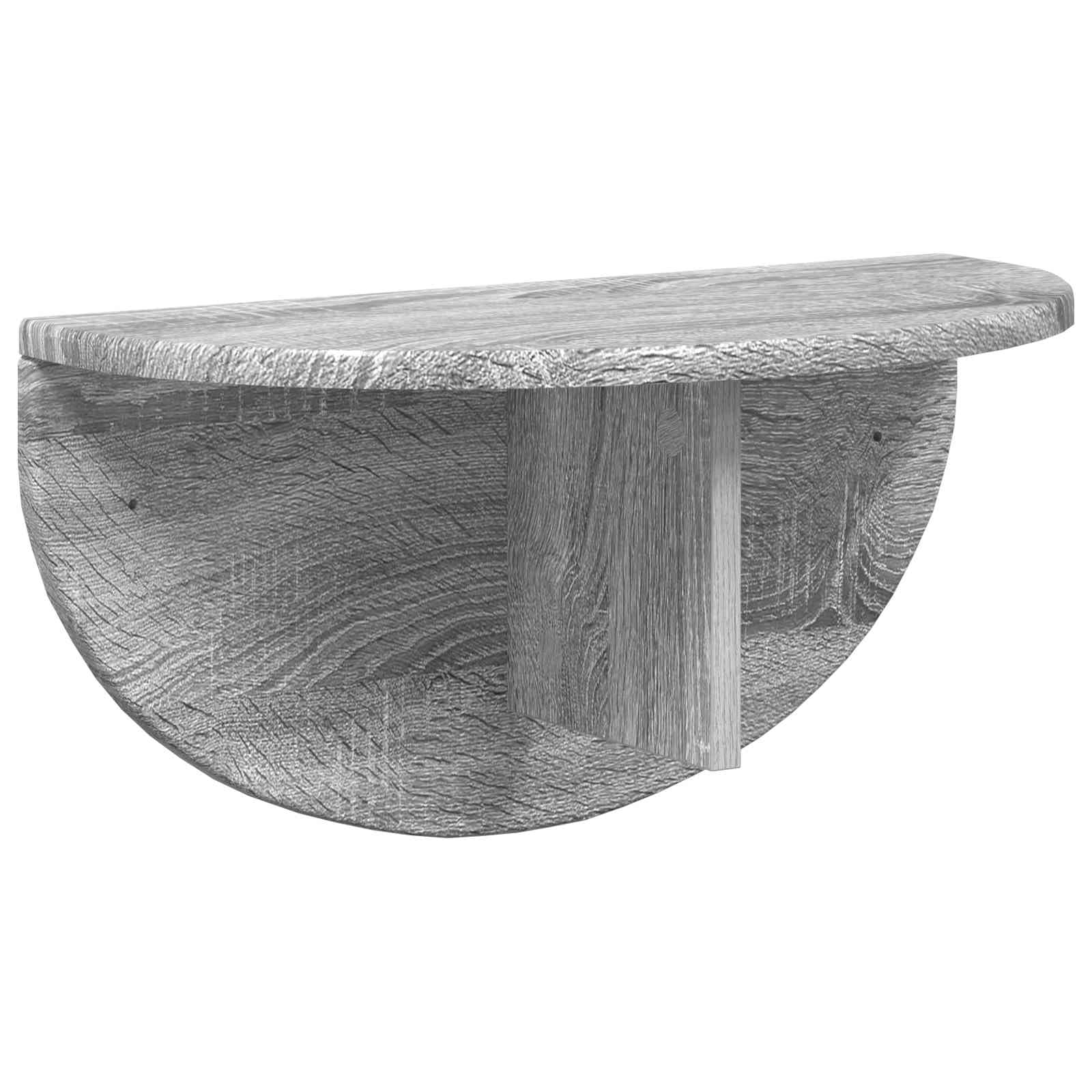 Regał ścienny Sonoma szary 48 x 24 x 24 cm, wiszący regał z materiału drewnopochodnego, montaż ścienny do salonu, sypialni, biura, uniwersalna półka ścienna