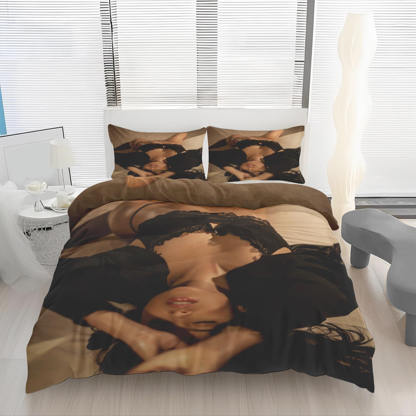 Parure de lit femme nue 240x260 pour transformer l'ambiance d'une chambre adulte