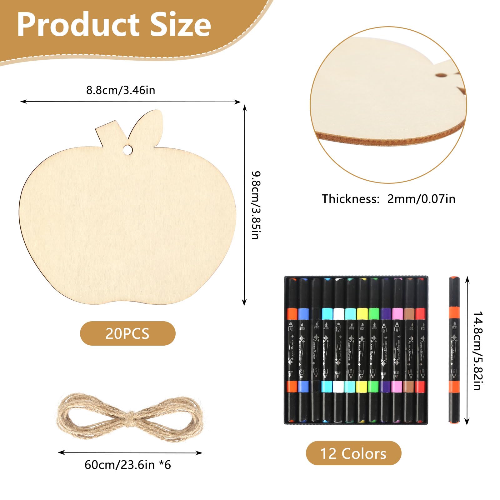 Brown 25mm -Lot De 10 Pendentifs En Bois, Cabochons En Verre De 25mm