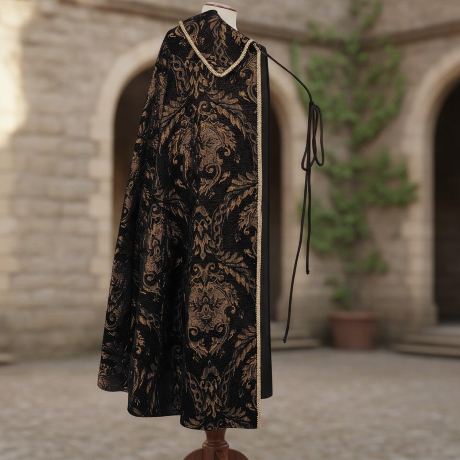 Rinascimentale Costume | Motivo operato Dorato, Mantella, per scena, Bambini