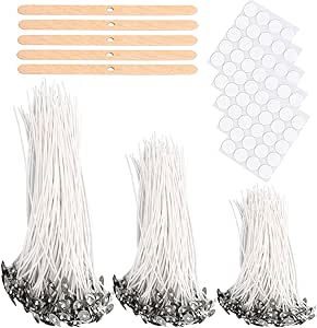 Kit Mèches Pour Bougies DIY - 200 Pieds De Mèche + Supports, Autocollants, Centreurs - Pour Bougies Maison Sans Fumée