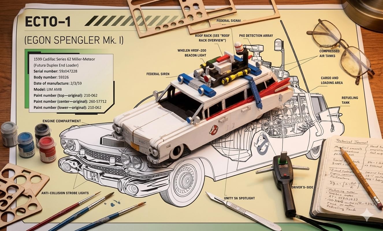 Amazon.com: IncrediBuilds Ghostbusters Ectomobile 3D Wood Puzzle