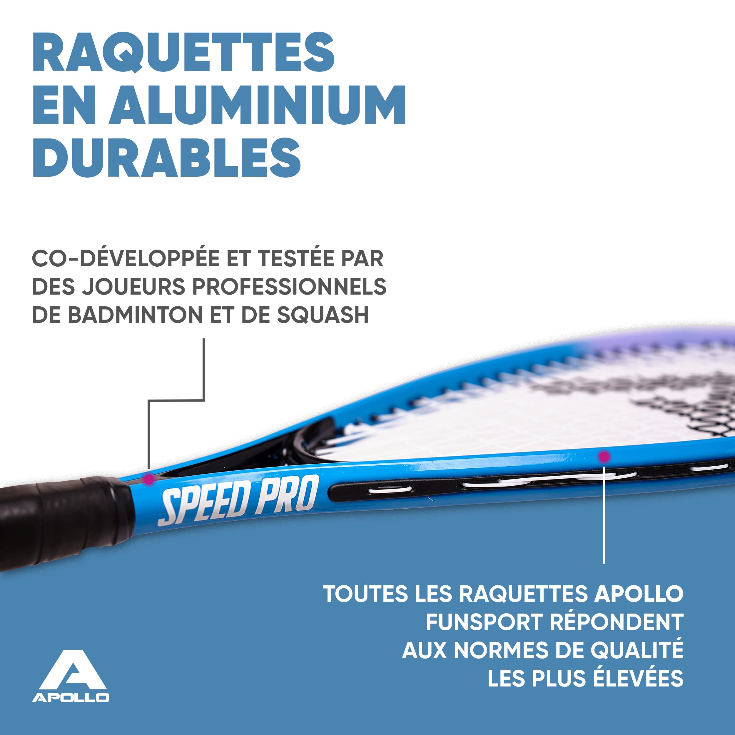 Lot De 3 Raquettes De Badminton Vintage - Rétro Tennis/Squash - Déco