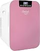 Cooluli 20L Mini Fridge For Bedroom - Car, Office Desk & College Dorm Room - Glass Front & Digital Temperature Control - Small 12v Refrigerator for Food, Drinks, Skincare, Beauty & Breast Milk (Pink)