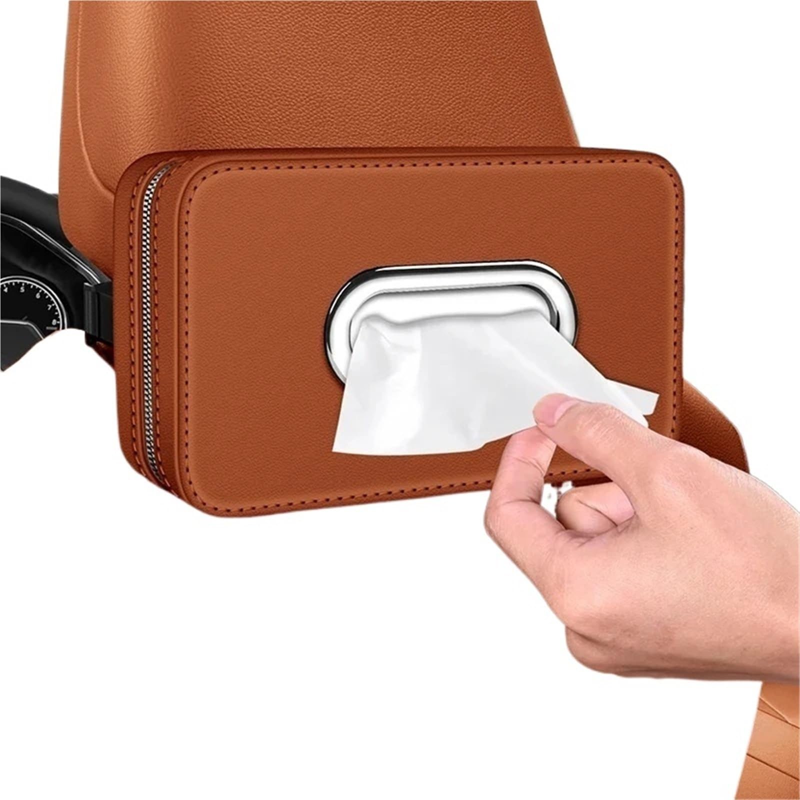 Car Visor Tissue Box Holder Car Tissue Box Holder Armrest Napkin Sun Visor Backseat Case With Adjustable Band(Color 2)