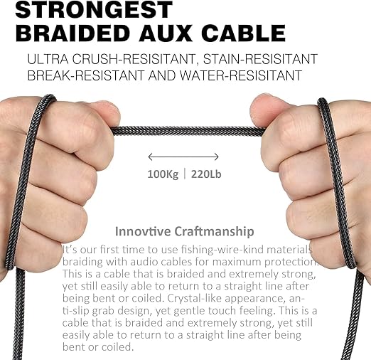 Cable AUX DUKABEL Top Series 3.5mm Macho a Macho 1.2m Nylon Trenzado miniatura 8