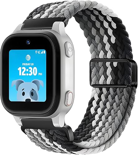 SimpleThings Compatible with Cosmo JrTrackGizmo WatchGabb Watch 3 2 1 and Garmin Bounce Watch, Braided Stretchy Nylon Band with Adjustable Magnetic