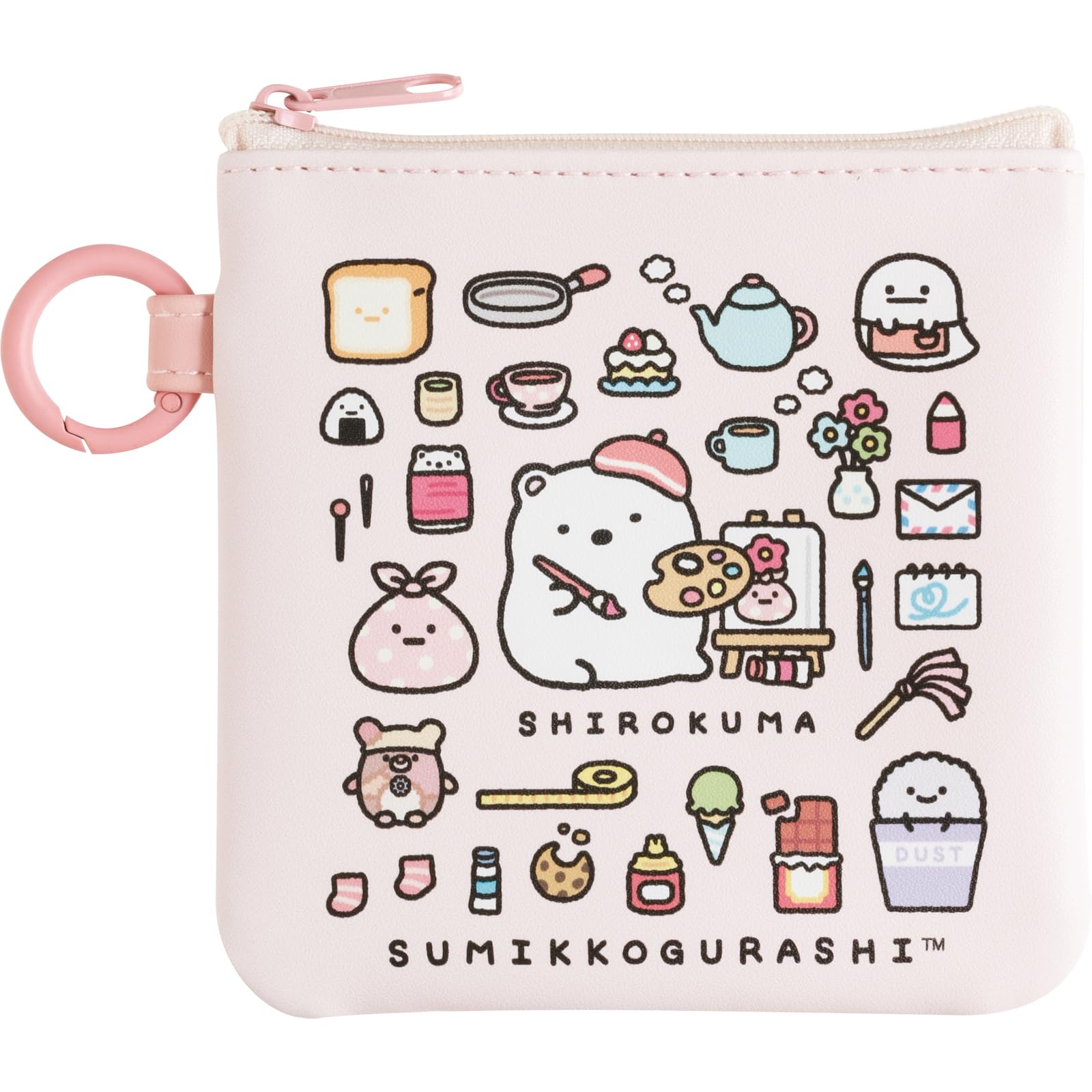 San-X Sumikko Gurashi "Sumikko no Kiiri" Flat Pouch Shiro-Bear CA78601 H4.5 x W4.5 inches (115 x 115 mm) : Sports & Outdoors