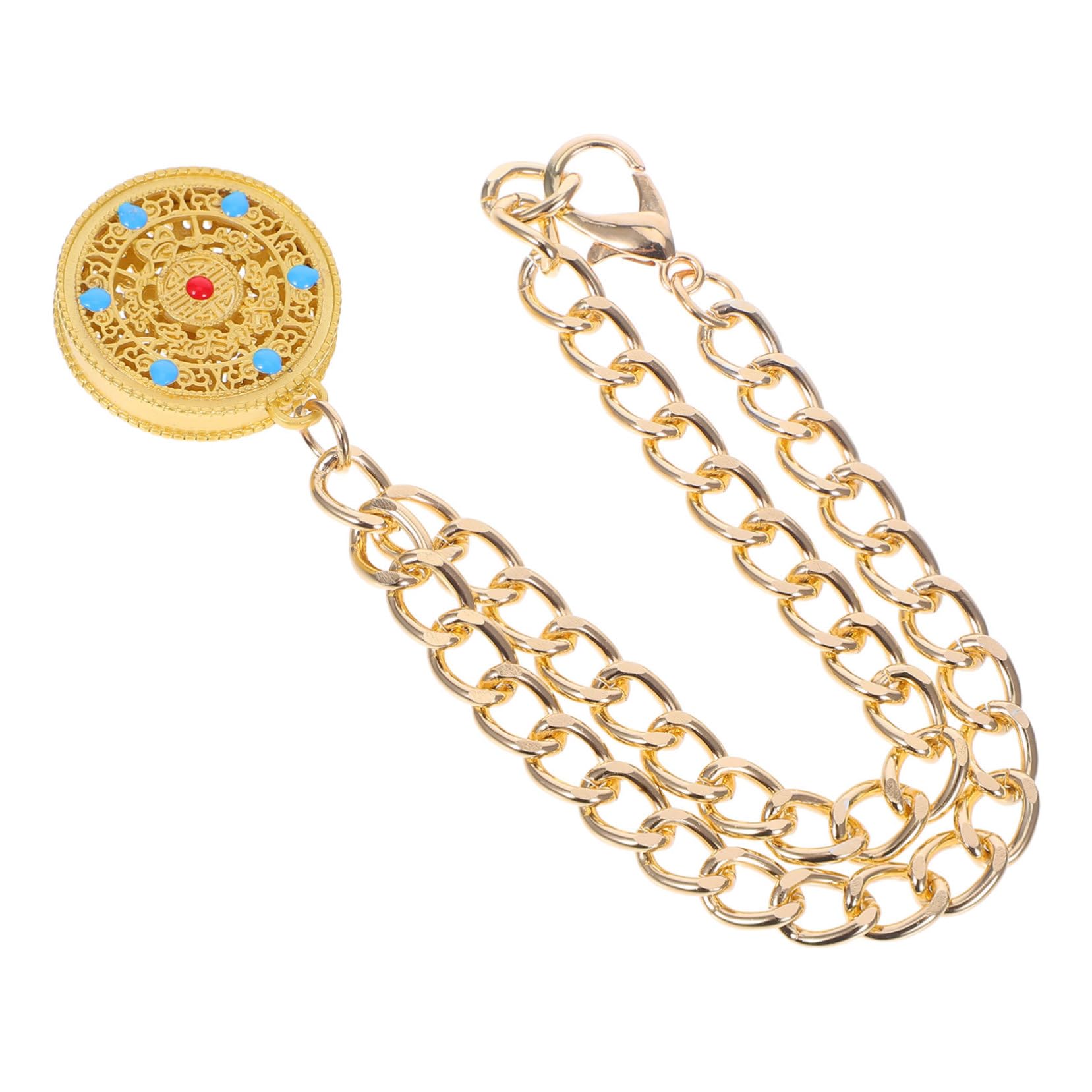 Toddmomy Chinese New Year Pet Jewelry Dog Pendant Necklace Metal Lock Charm Adjustable Chain Stylish Accessory