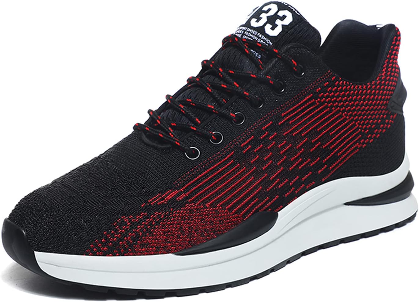 CERYTHRINA Men Elevator Sneakers Sports Shoes Invisible Height Increasing 2.36 Inches Taller Elevator Shoes Lace up Fashion Sneakers