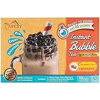 Vista 7 de Bubble Tea COMPLETE SET. El mejor kit de té boba/de burbujas para prepararlo tú mismo, listo en 45 segundos, 5 paquetes de polvo de té de leche + 5