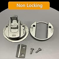 Vista 3 de Barco de acero inoxidable de 2 pulgadas redondo de acero inoxidable con cierre de leva, escotilla para puerta de cabina y cabina de caravana marina