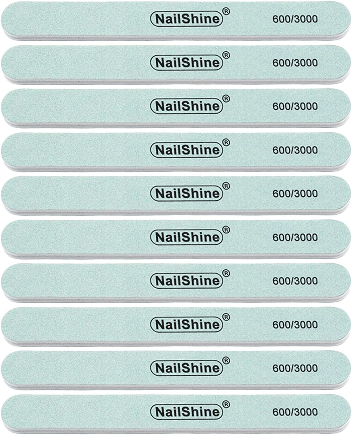 Nail Buffer Blocks Kit, 10PCS Nail Files 600 to 3000 Grit for Buffing, Polishing, and Shining Natural Nails, Professional Manicure Supplies (Green)