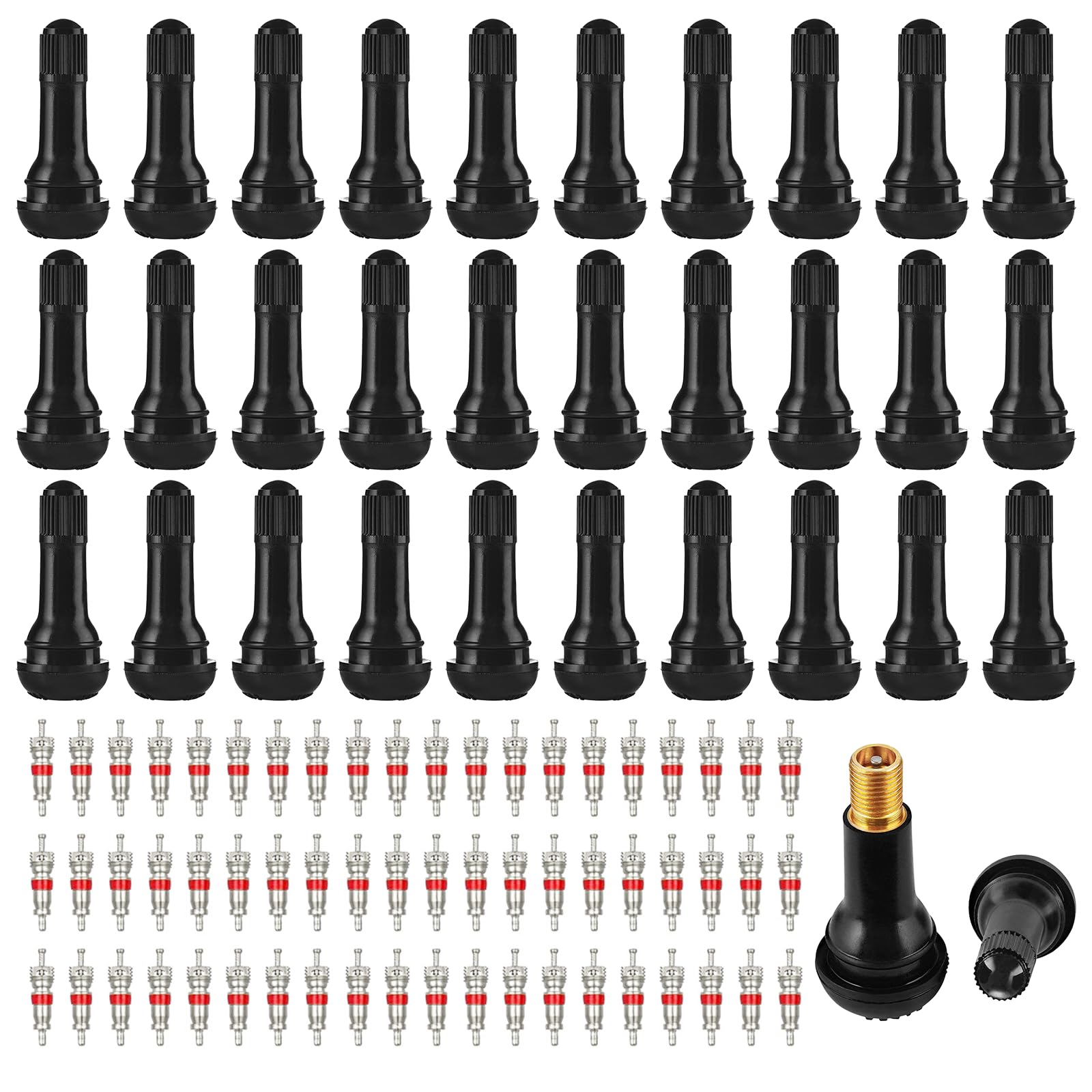 Valvola in gomma per pneumatici tubeless di lunghezza 42,50 mm