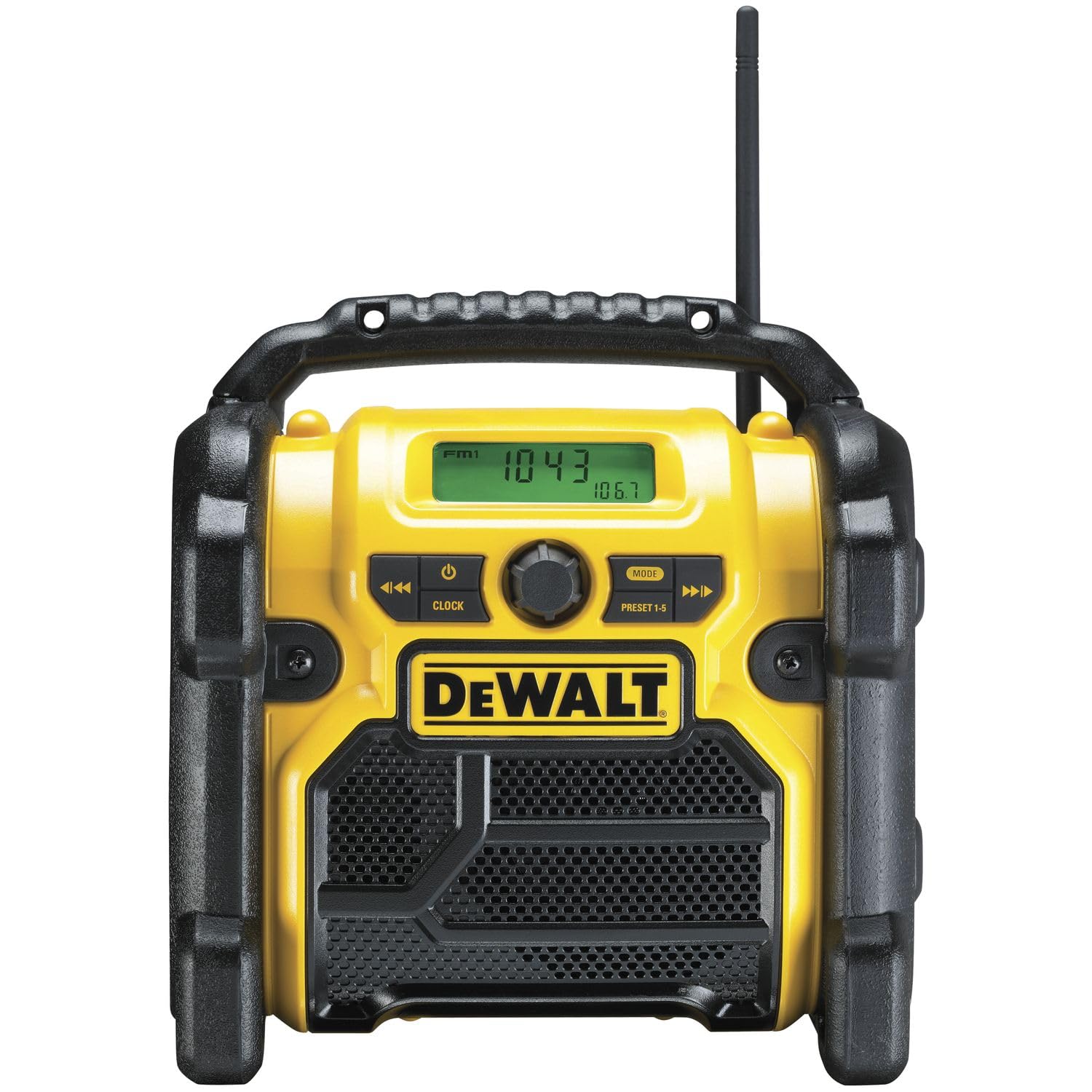 Dewalt DCR019-QW Radio de Chantier chargeur, 10.8/14.4/18 Volts Li-Ion FM/AM Jaune/Noir