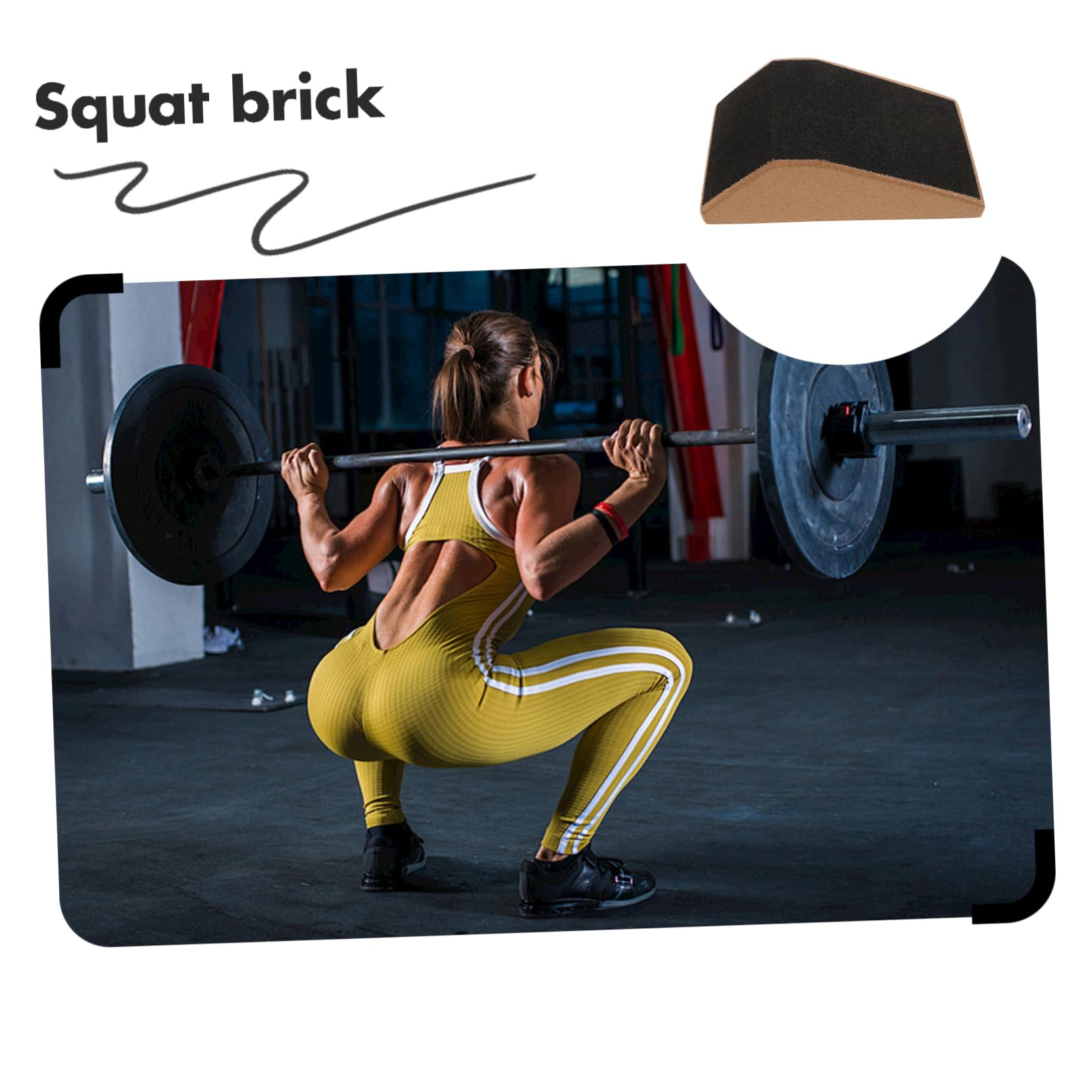 Bloque de Yoga de Corcho para Fitness, Antideslizante | Rampa Inclinada para Pantorrilla, Uso en Interior, Resistente Compresión, Fácil de Guardar y Llevar