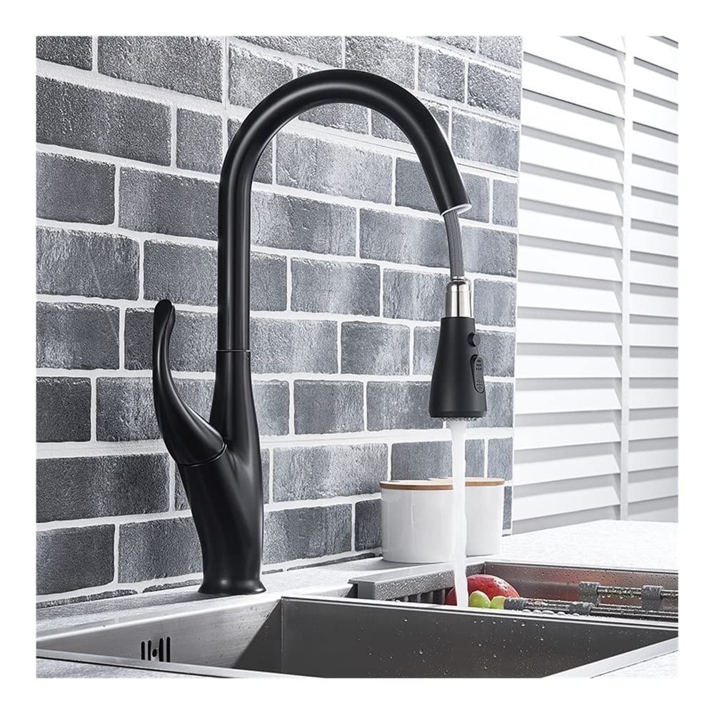 Robinet de cuisine extractible or LWX pour nettoyer facilement les grands récipients