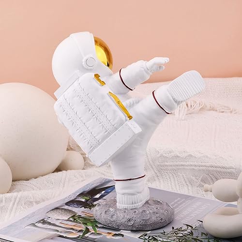 Miniatura 5 de Figura de astronauta, decoración de astronauta, figura de astronauta de Kung Fu, escultura de astronauta, esculturas para decoración del hogar,