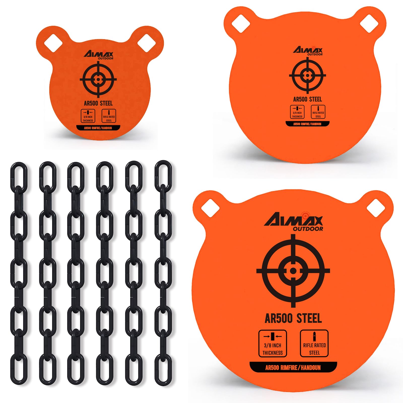 Amazon.com : AIMAX OUTDOOR AR500 Steel Targets Combo with Metal